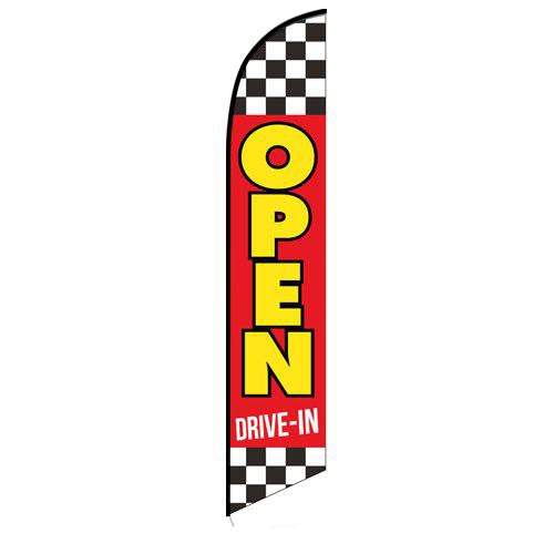 Open Drive In Feather Flag FFN-5767
