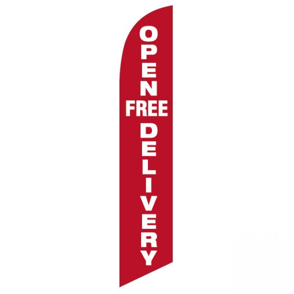 Open Free Delivery Feather Flag - FFN-99908