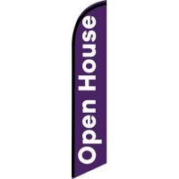 Open House Purple Feather Flag
