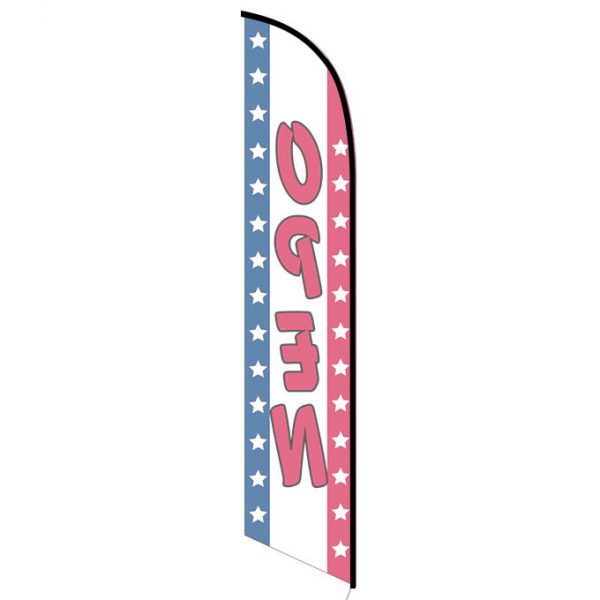 Open (Patriotic) Feather Flag FFN-5361 back