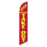 Open Take Out Feather Flag Kit with Ground Stake