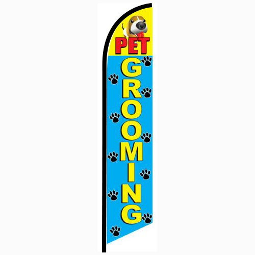 Pet Grooming feather flag