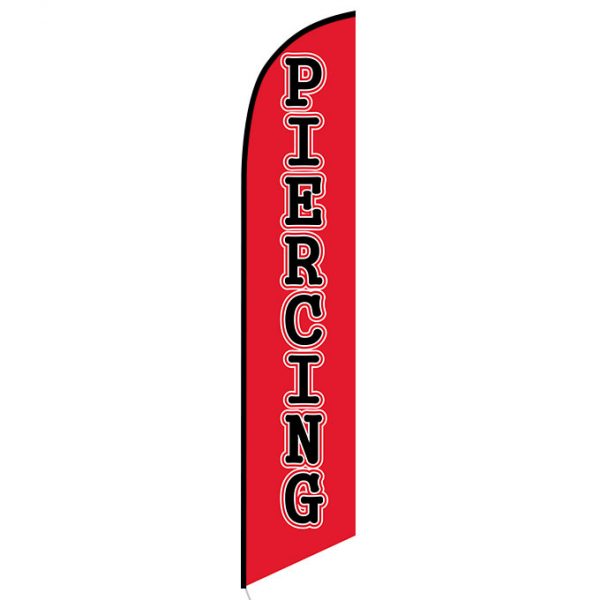 Piercing feather flag