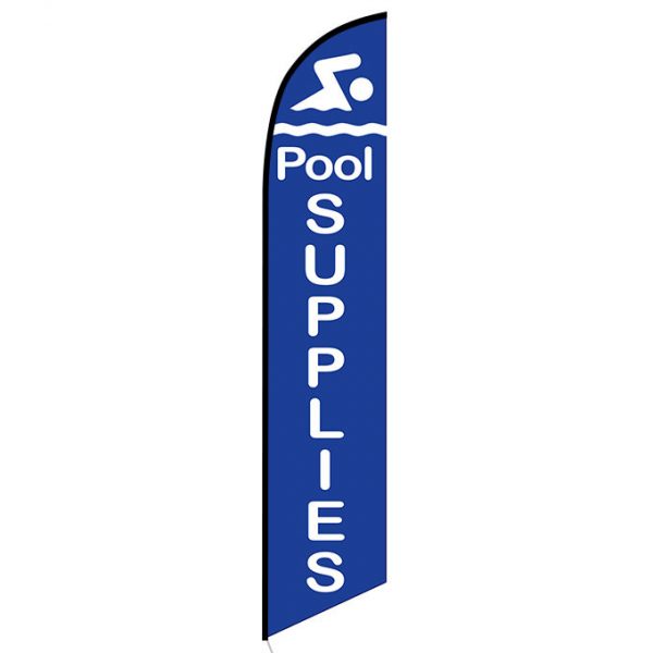 Pool supplies feather flag