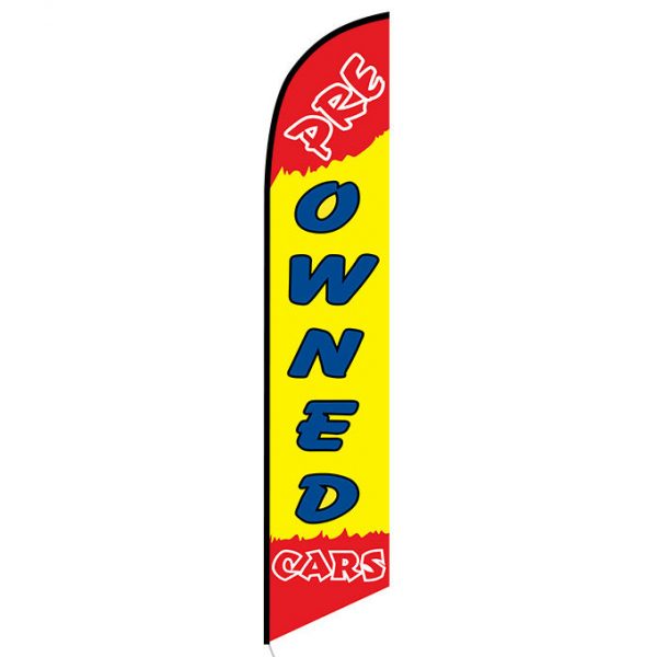 Pre-owned Cars feather flag