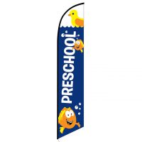 Preschool blue feather flag