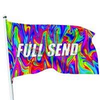 Full Send Rave 3×5 Flag Psychedelic