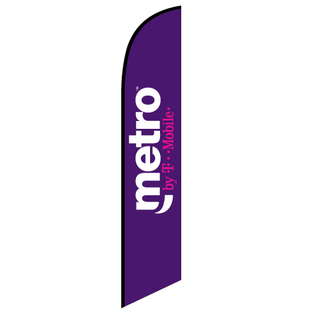 Metro™ by T-Mobile Feather Flag | Outdoor Advertising Banner