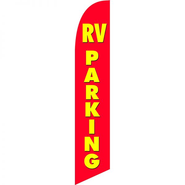 RV Parking Red Feather Flag