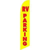 RV Parking Yellow Feather Flag Kit with Ground Stake