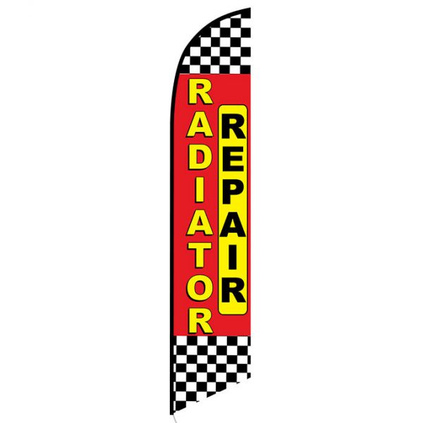 Radiator Repair red checkered Banner Flag FFN-5345 front