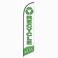 Recycle Here feather flag