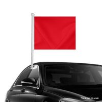 Solid Red Window Clip-on Flag