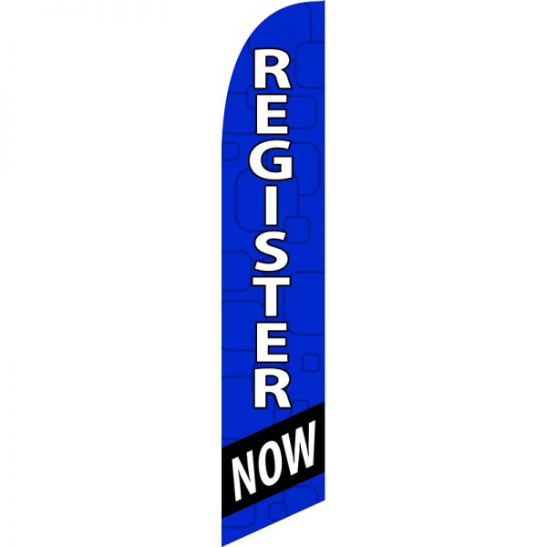 Register Now Feather Flag