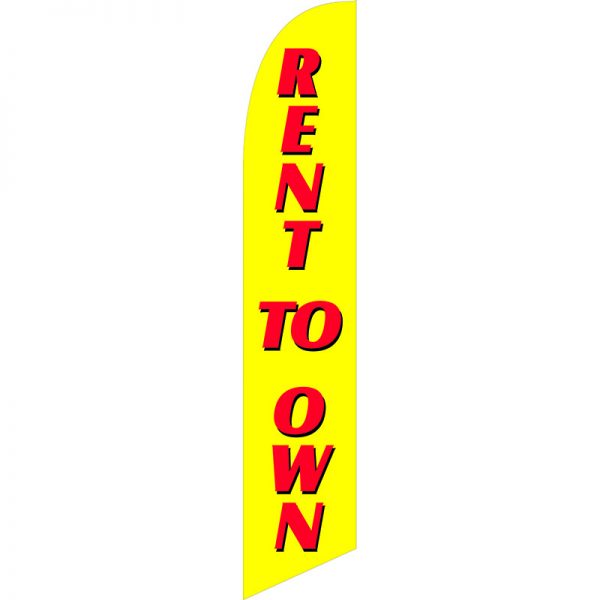 Rent To Own Yellow Feather Flag