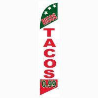 Ricos Tacos 99 cents feather flag