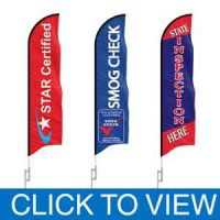 Smog Check Stations Feather Flags in Stock