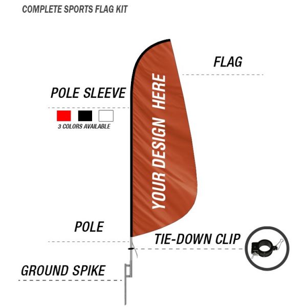 sports feather banner flag ground spike kit swooper flag
