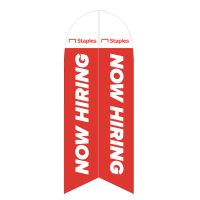 Staples Now Hiring Feather Flag with Ground Spike