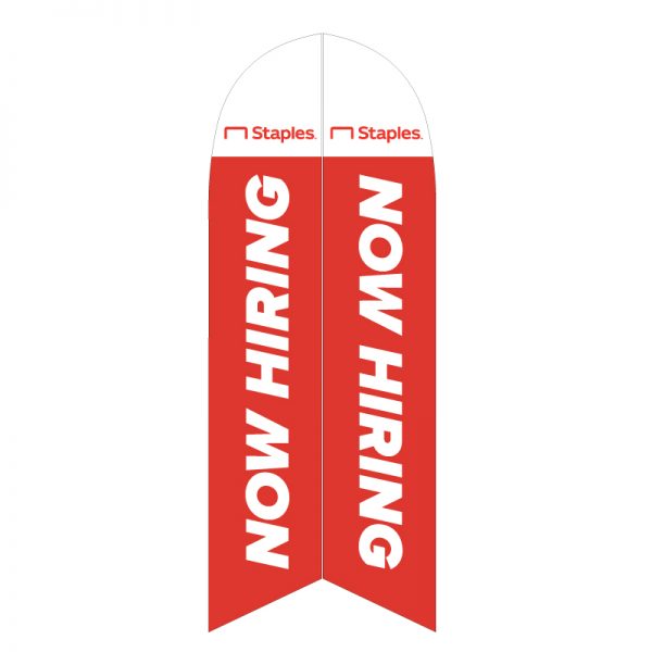 STAPLES-NOW-HIRING-FEATHER-FLAG