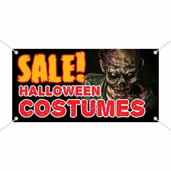 Sale Halloween Costumes Vinyl Banner