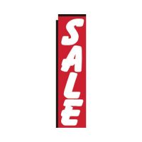 Sale red rectangle flag