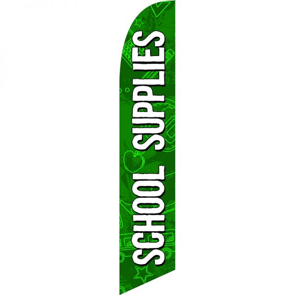 School Supplies Feather Flag
