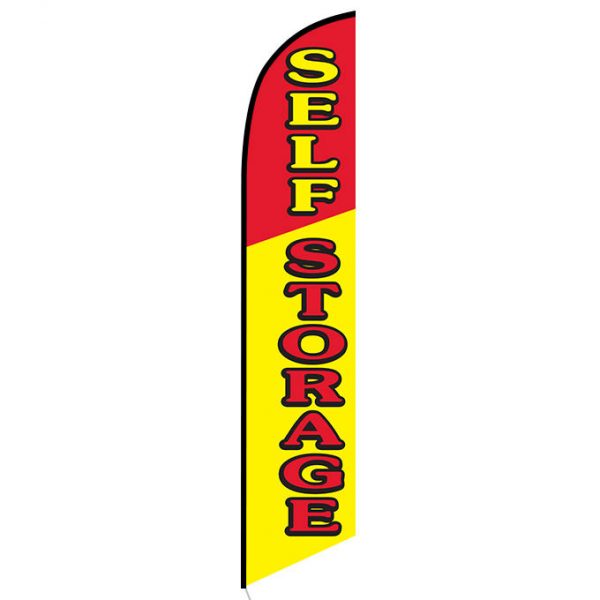 Self storage feather flag