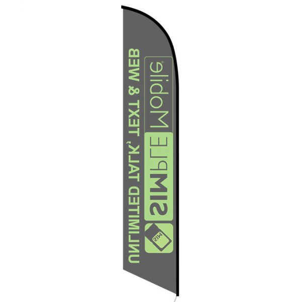 Simplemobile Wireless Unlimited Talk Text Web Feather Flag