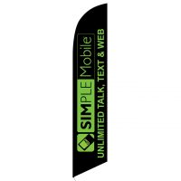 Simplemobile Wireless Unlimited Talk Text Web Feather Flag