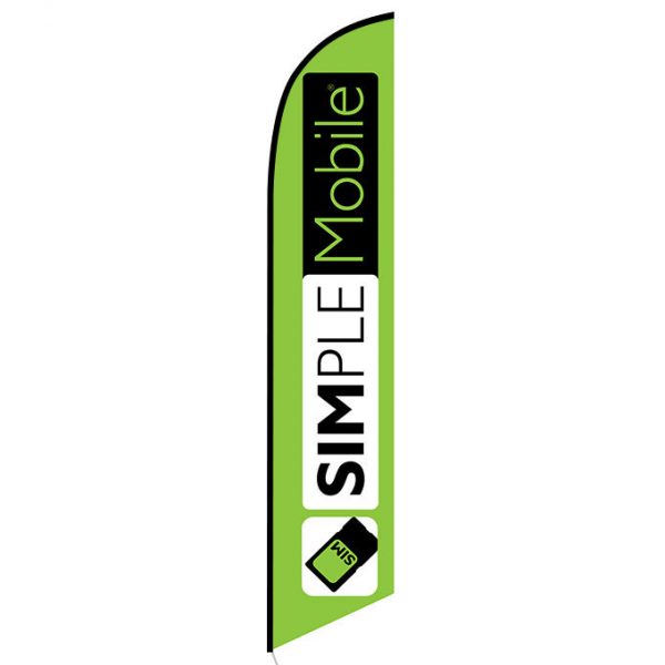Simplemobile wireless lime Feather Flag
