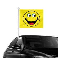 yellow Smiley Window Clip-on Flags