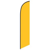 Solid Golden Yellow Colored Feather Banner Flag