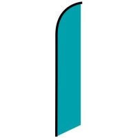 Solid Teal Feather Banner Flag