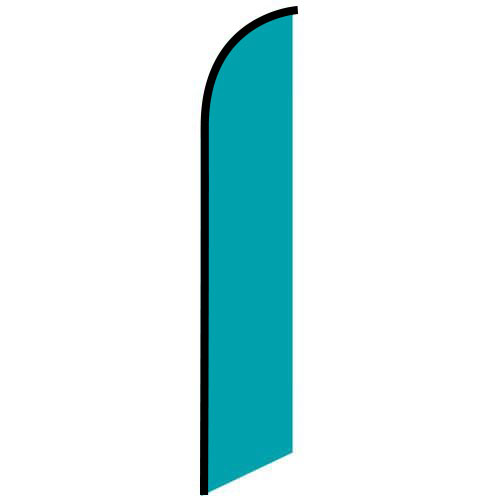 Solid Teal Feather Banner Flag FFN-5159T