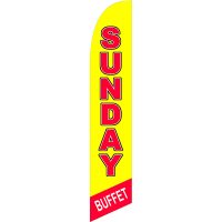 Sunday Buffet Feather Flag Kit with Ground Stake