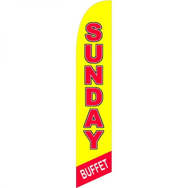 Sunday Buffet Feather Flag