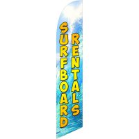 Surfboard Rentals 2 Feather Flag Kit with Ground Stake