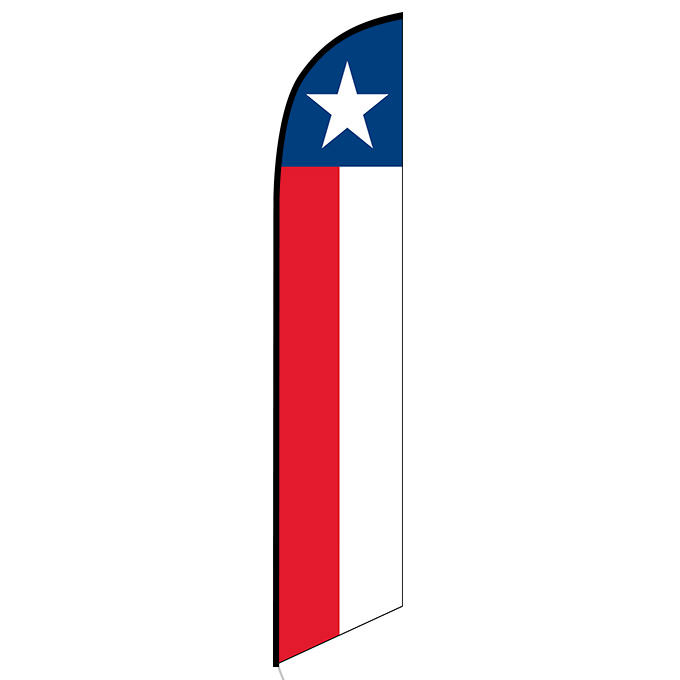 TEXAS STATE State Swooper Banner Feather Flutter Bow Tall Curved Top Flag Sign 
