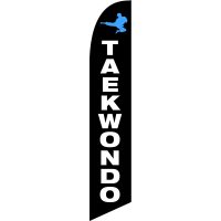 Taekwondo Feather Flag Kit with Ground Stake