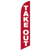 Take Out Feather Flag Kit with Ground Stake