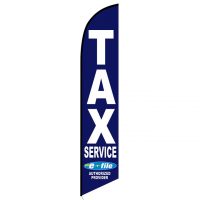Tax Service Feather Flag Blue