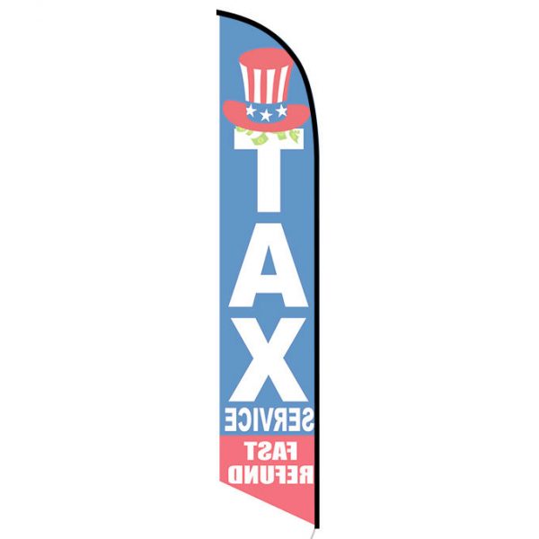 Tax Service Fast Refund feather flag