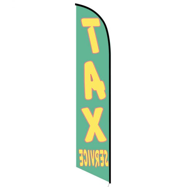 Tax Service feather flag green