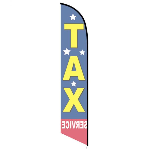 Tax Service feather flag with stars