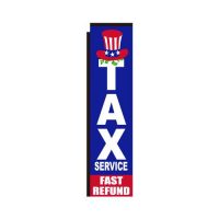 Tax Service Fast Refund rectangle flag