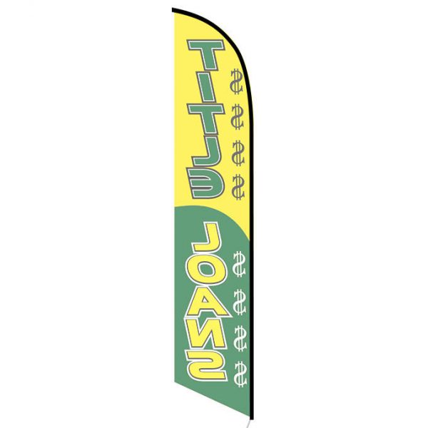 Title Loans feather flag