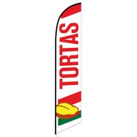 Tortas (White) Feather Flag