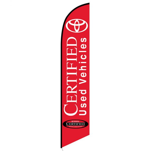 Toyota Certified Used Vehicles feather flag