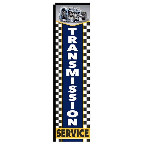 Transmission Service Rectangle Flag Checkered Front